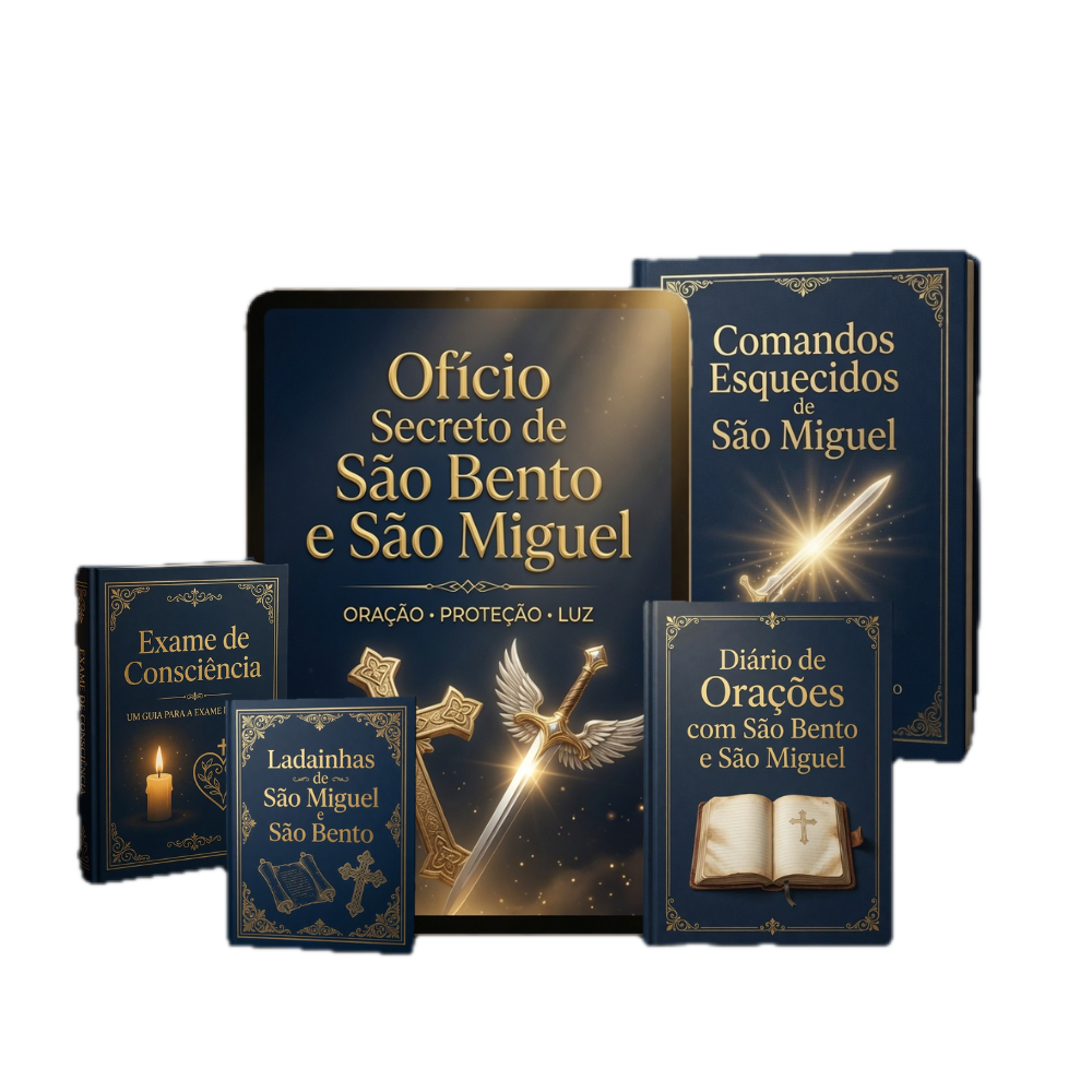 Tudo o que você recebe: Ofício Secreto, Comandos Esquecidos, Exame de Consciência, Ladainhas e Diário de Orações
